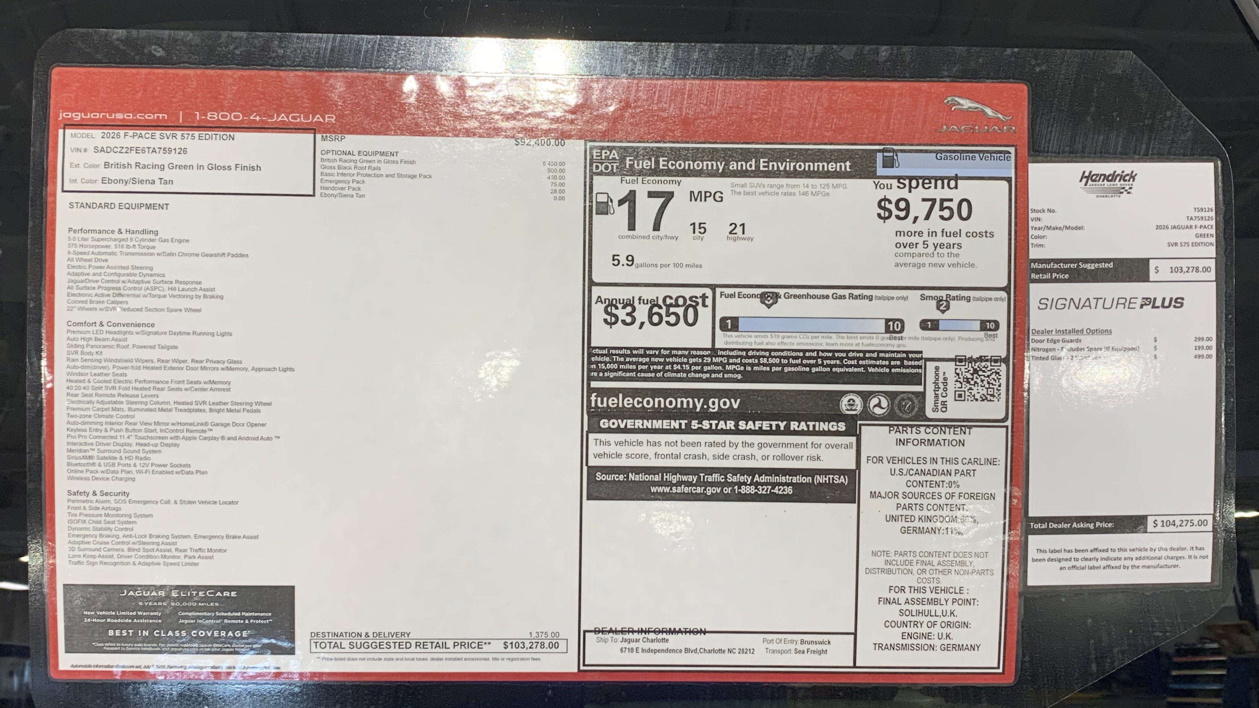 New 2026 Jaguar F-PACE SVR 575 Edition image 21