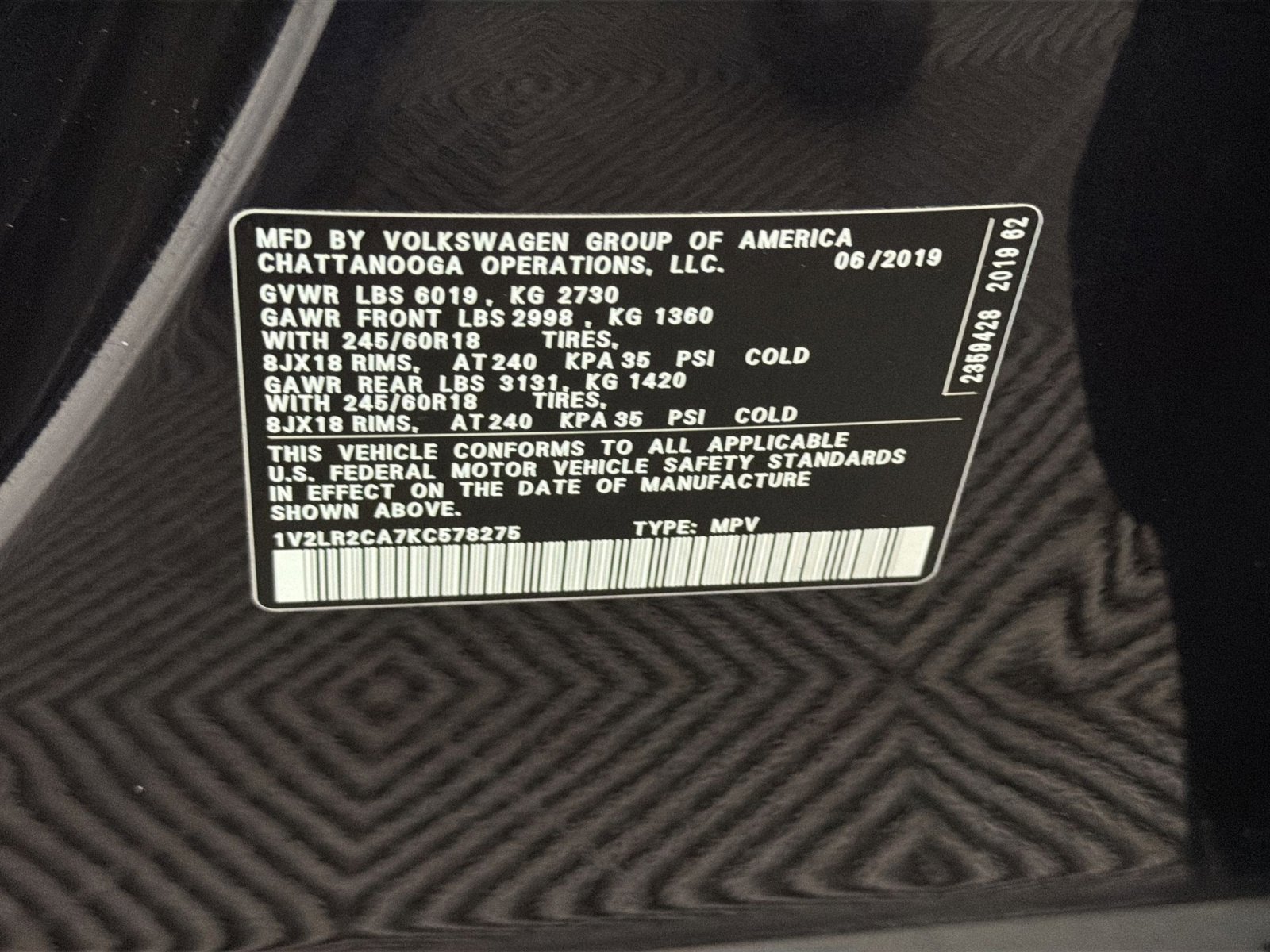 Used 2019 Volkswagen Atlas SE w/ Towing Package image 27