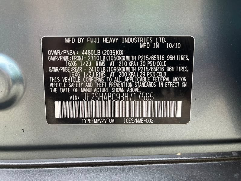 Used 2011 Subaru Forester 2.5X AWD/4WD image 7