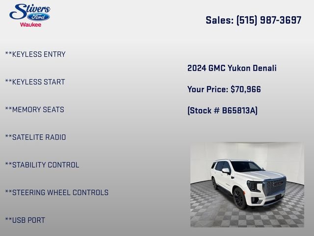 Used 2024 GMC Yukon Denali w/ Advanced Technology Package AWD/4WD image 22