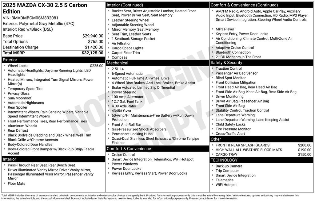 Certified 2025 MAZDA CX-30 AWD 2.5 S w/ Preferred Package image 40