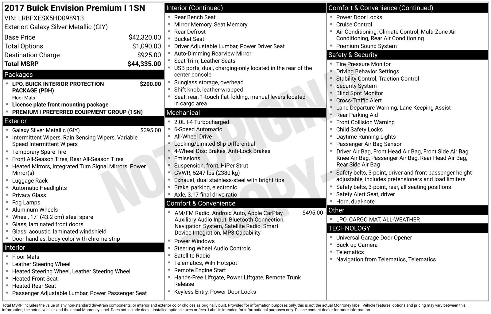 Used 2017 Buick Envision Premium image 78