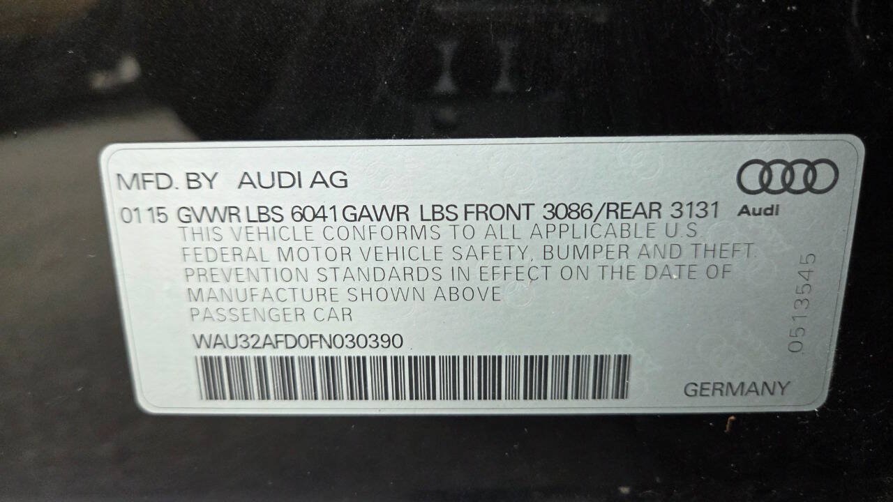 Used 2015 Audi A8 L 4.0T w/ Premium Package AWD/4WD image 57