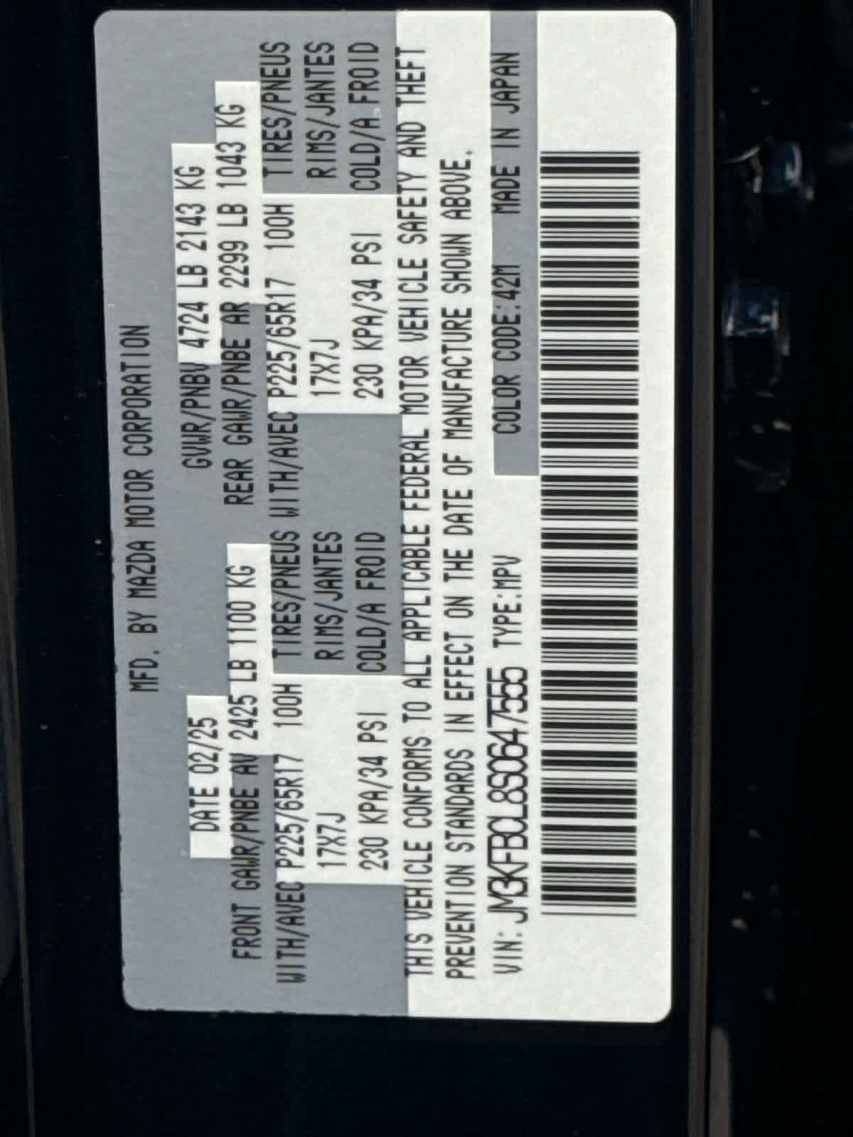 Certified 2025 MAZDA CX-5 AWD 2.5 S image 22