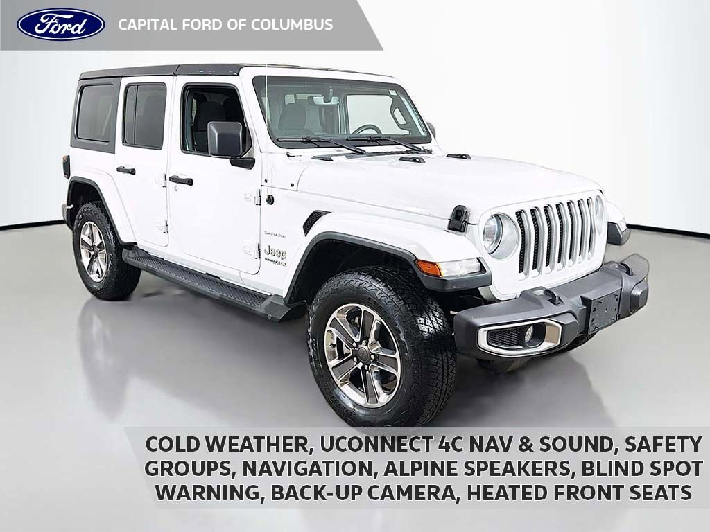Used 2021 Jeep Wrangler Unlimited Sahara w/ Uconnect 4C Nav & Sound Group image 1