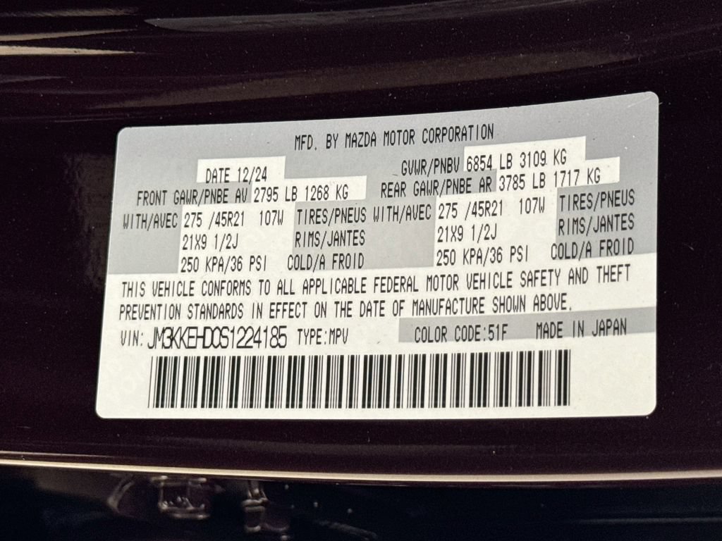 Used 2025 MAZDA CX-90 3.3 Turbo w/ Premium Plus Pkg AWD/4WD image 29