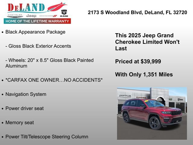 Used 2025 Jeep Grand Cherokee Limited w/ Luxury Tech Group II AWD/4WD image 20