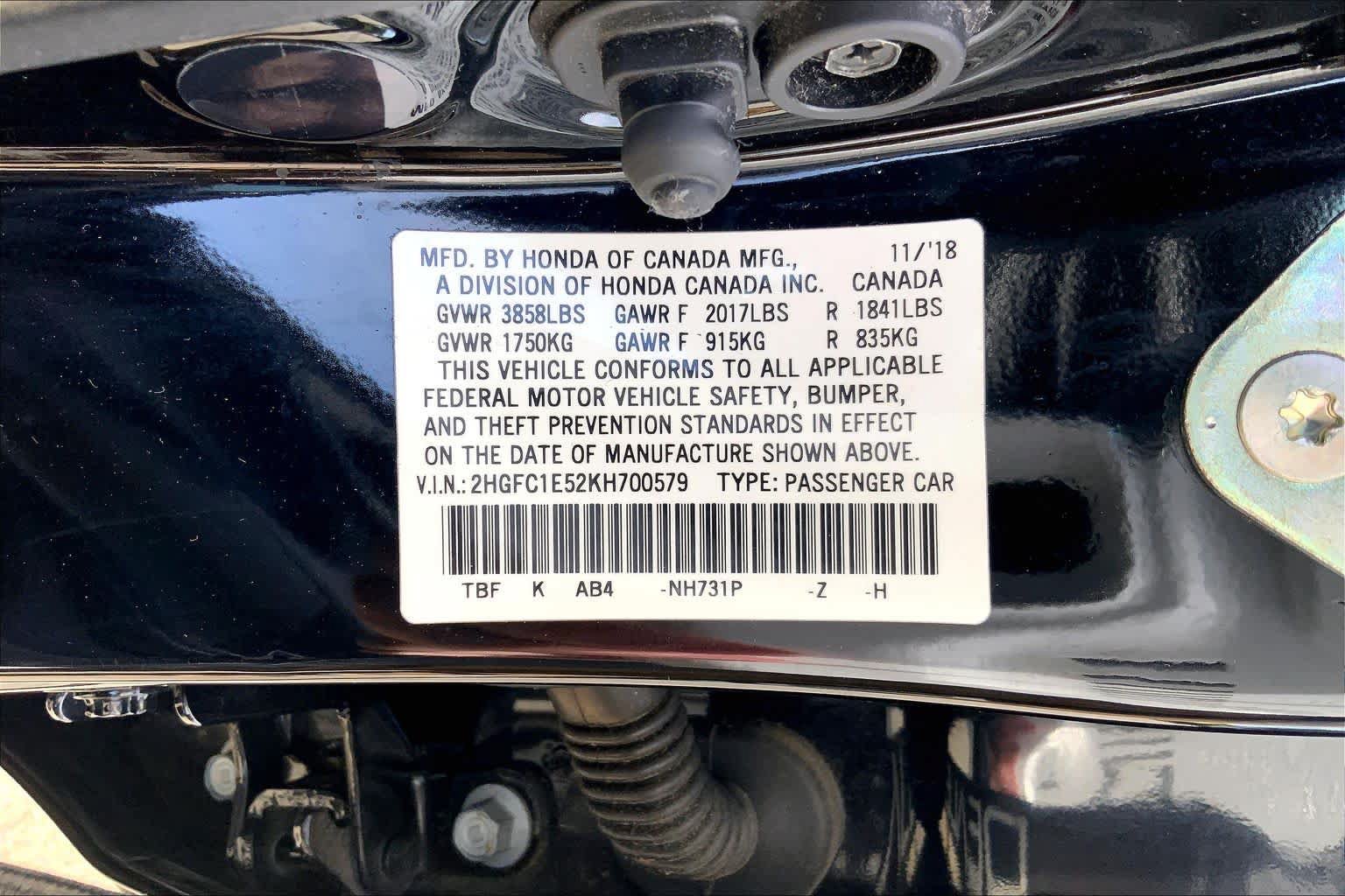 Used 2019 Honda Civic Si image 34
