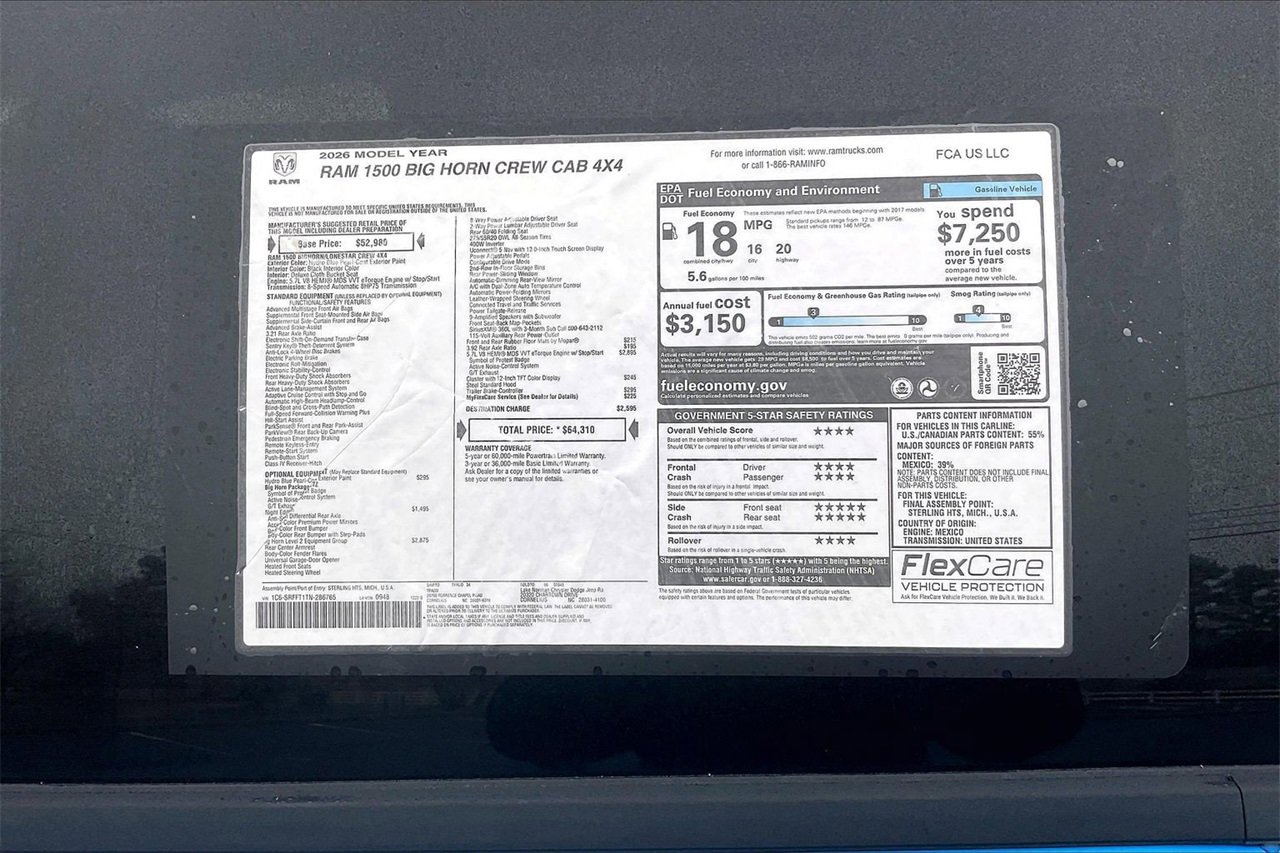 New 2026 RAM 1500 Big Horn image 38