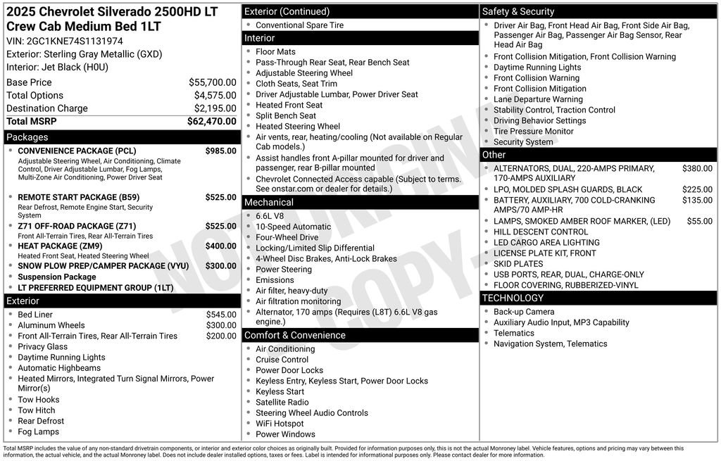 Certified 2025 Chevrolet Silverado 2500 LT w/ Convenience Package AWD/4WD image 5