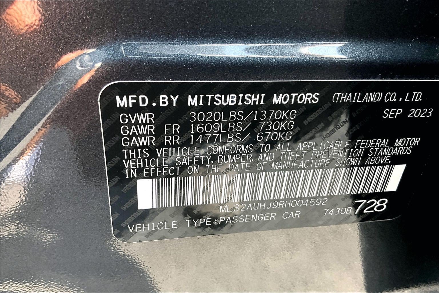 Used 2024 Mitsubishi Mirage ES FWD image 28