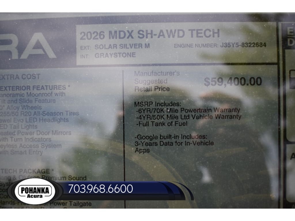 New 2026 Acura MDX w/ Technology Package AWD/4WD image 38