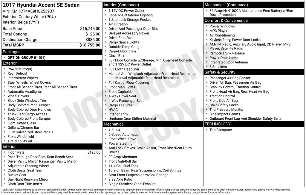 Used 2017 Hyundai Accent SE image 24