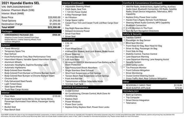 Certified 2021 Hyundai Elantra SEL w/ Convenience Package FWD image 4