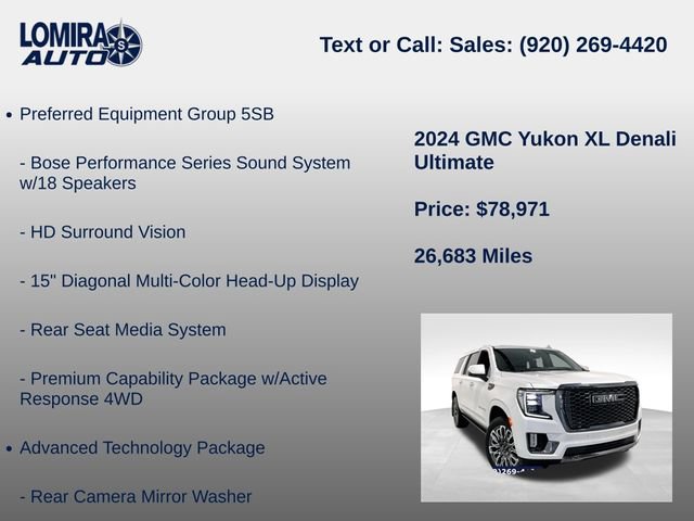 Used 2024 GMC Yukon XL Denali Ultimate AWD/4WD image 33