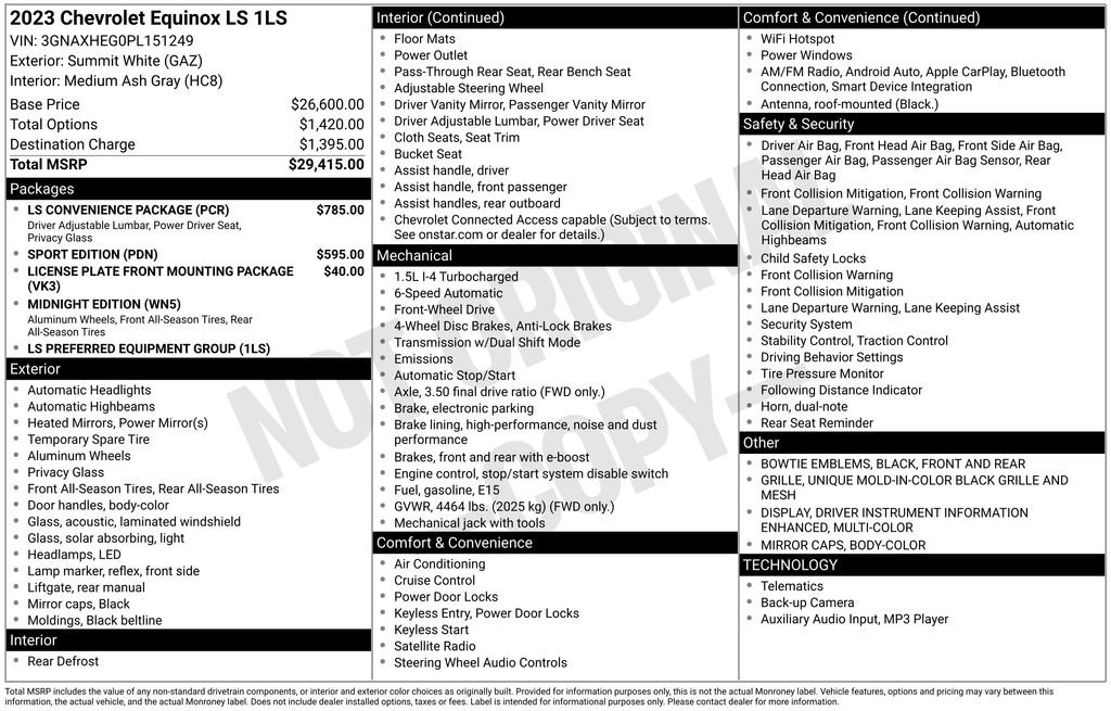 Used 2023 Chevrolet Equinox LS w/ LS Convenience Package FWD image 2