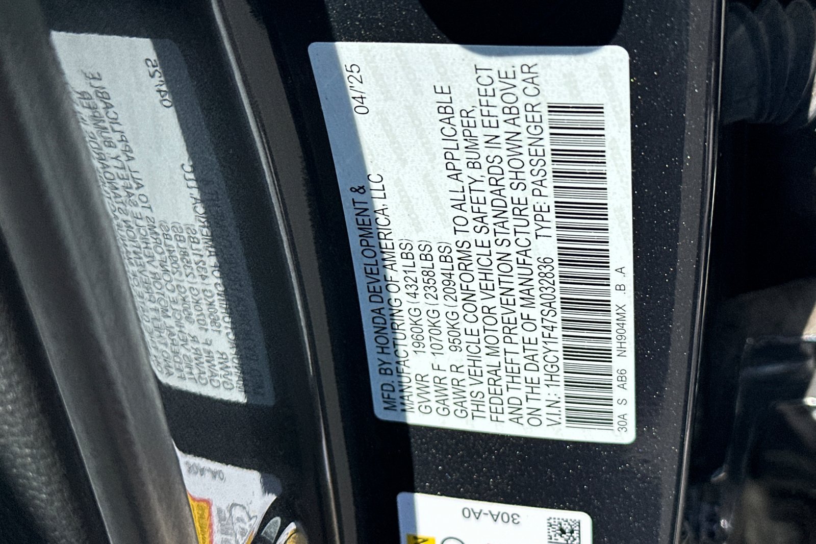 Used 2025 Honda Accord SE image 28