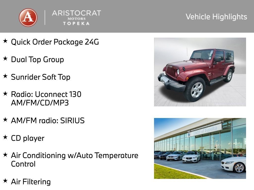 Used 2013 Jeep Wrangler Sahara w/ Dual Top Group AWD/4WD image 2