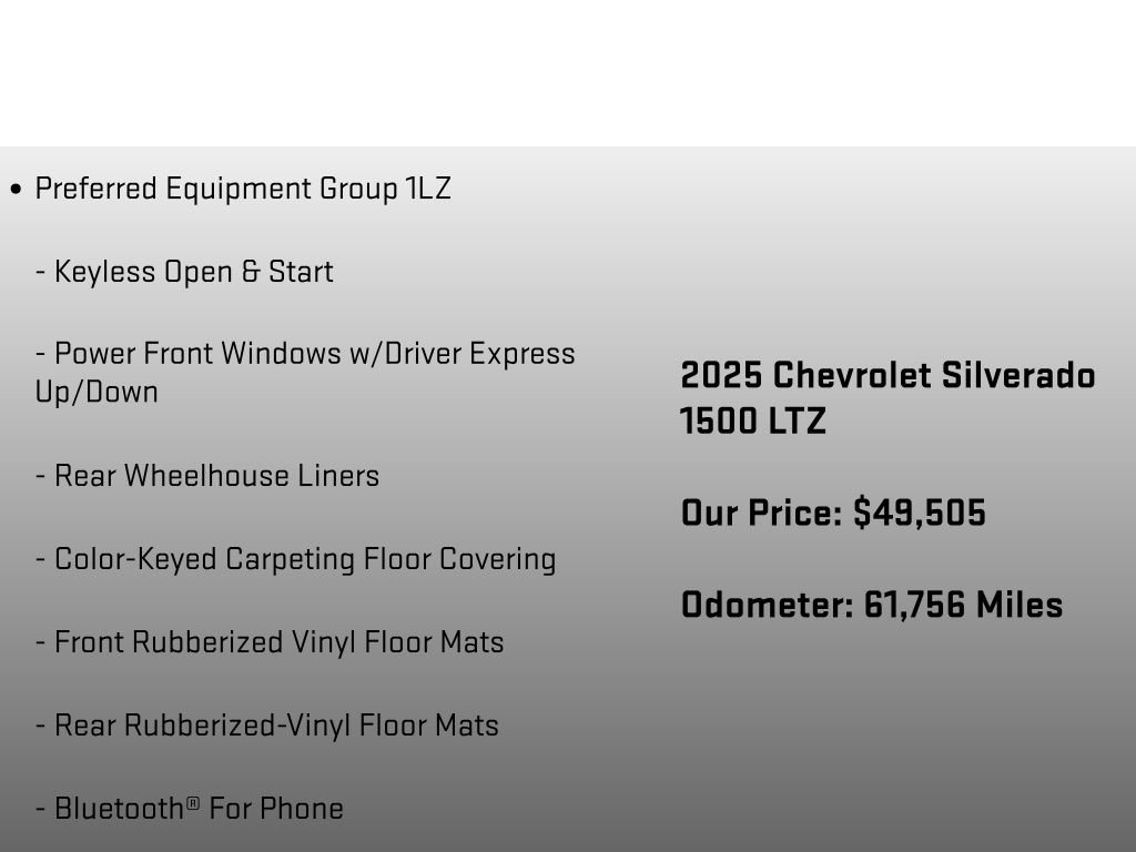 Used 2025 Chevrolet Silverado 1500 LTZ w/ Z71 Off-Road Package AWD/4WD image 12