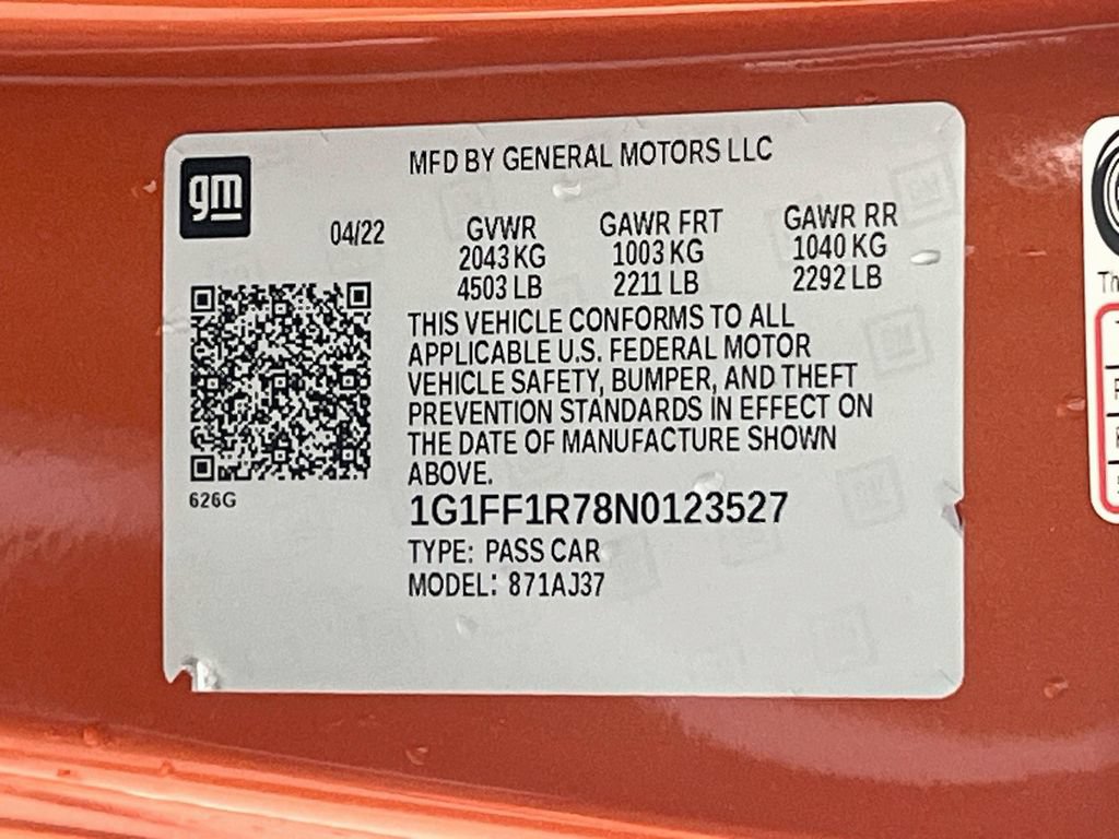 Used 2022 Chevrolet Camaro SS RWD image 30