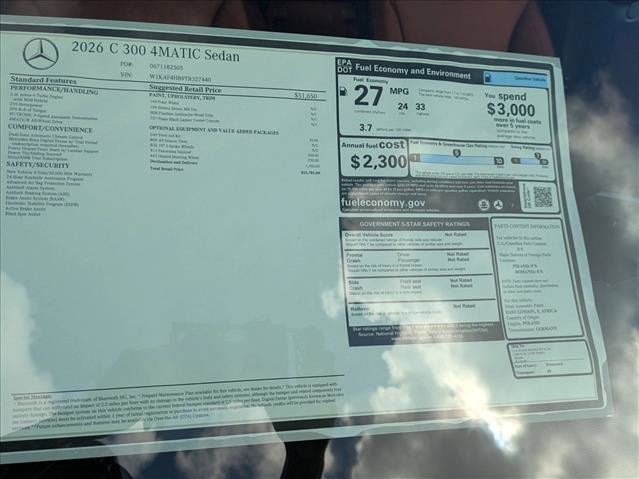 New 2026 Mercedes-Benz C 300 4MATIC Sedan image 16