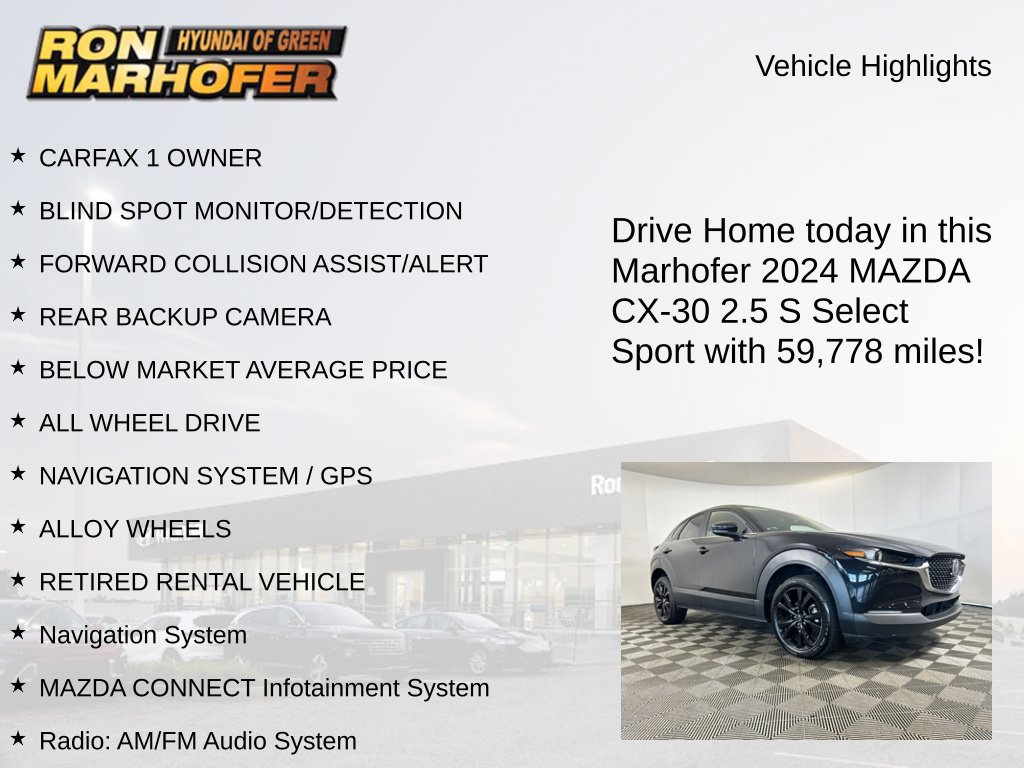Used 2024 MAZDA CX-30 AWD 2.5 S w/ Select Sport Pkg image 14