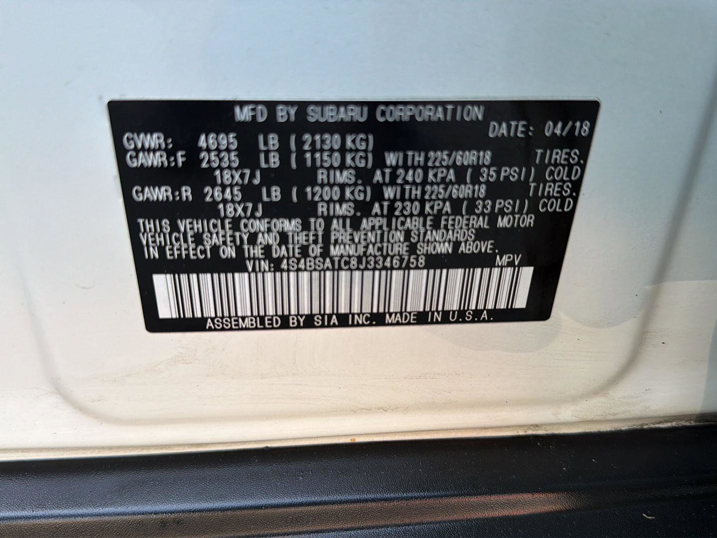 Used 2018 Subaru Outback 2.5i Touring AWD/4WD image 44