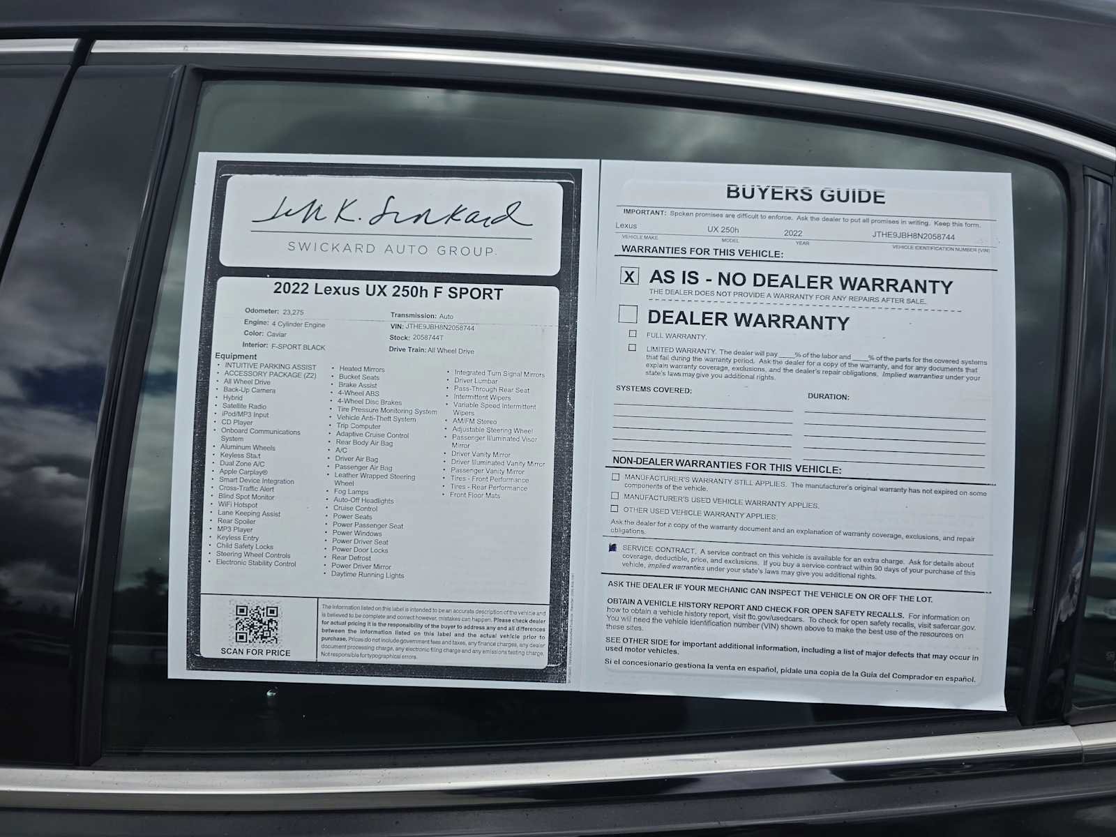 Used 2022 Lexus UX 250h F Sport w/ Accessory Package (Z2) image 18