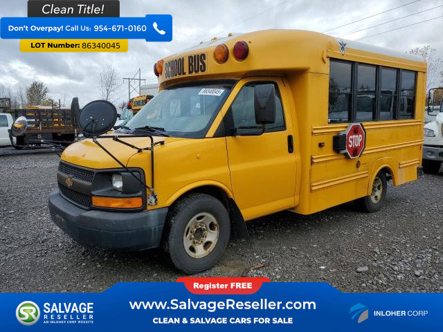 Used 2012 Chevrolet Express 3500 w/ School Bus Package