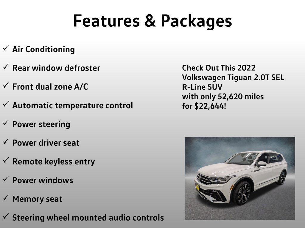 Used 2022 Volkswagen Tiguan SEL R-Line AWD/4WD image 8