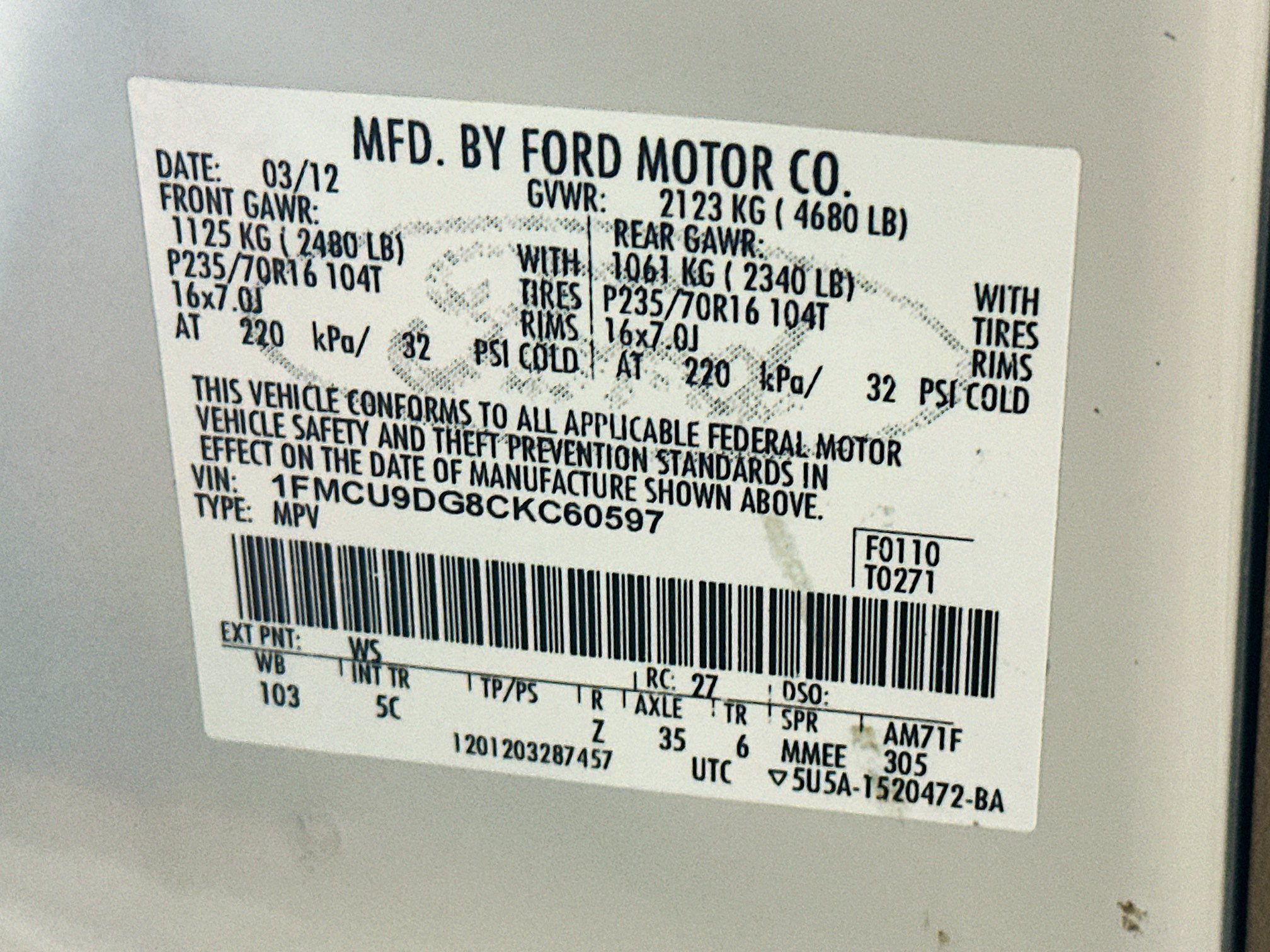 Used 2012 Ford Escape XLT AWD/4WD image 12