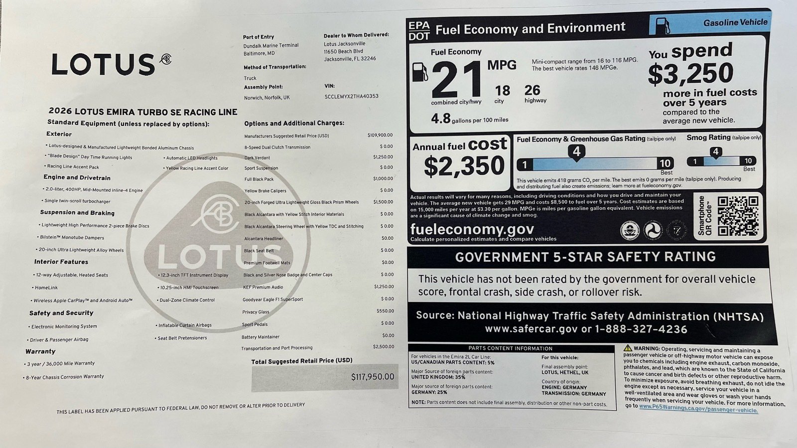 Used 2026 Lotus Emira SE image 35