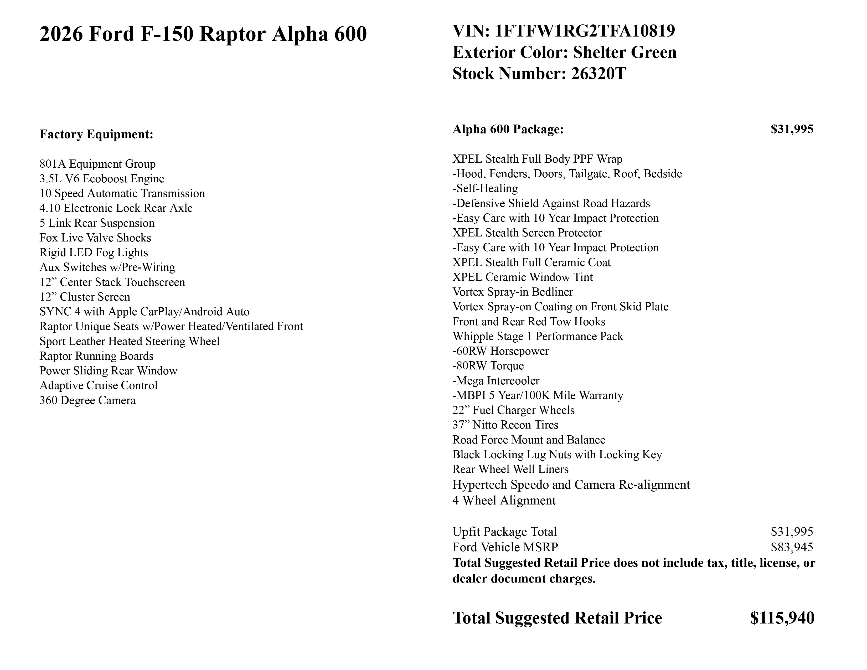 New 2026 Ford F150 Raptor image 2