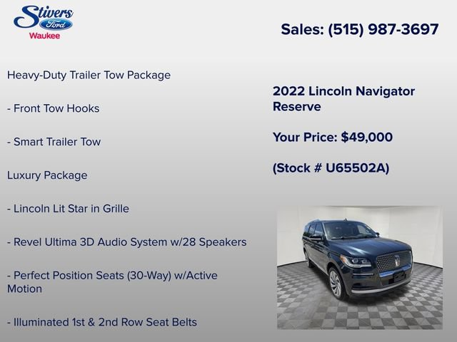 Used 2022 Lincoln Navigator Reserve AWD/4WD image 16