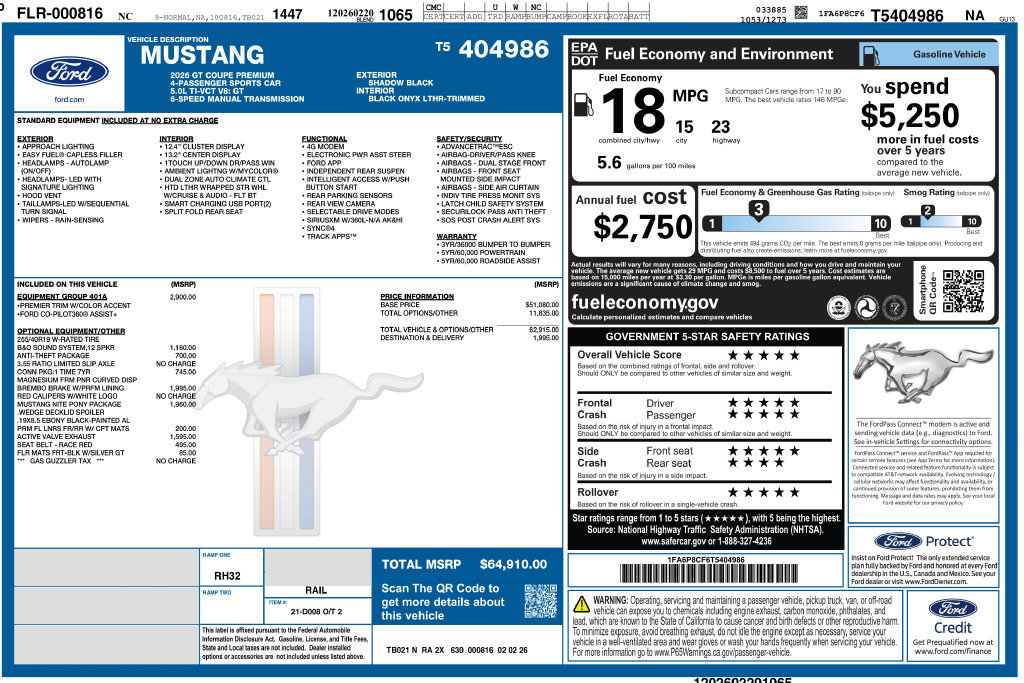 Used 2026 Ford Mustang GT Premium RWD image 4