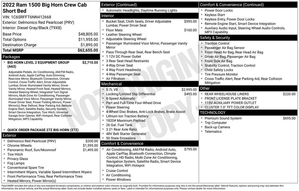 Used 2022 RAM 1500 Big Horn AWD/4WD image 6