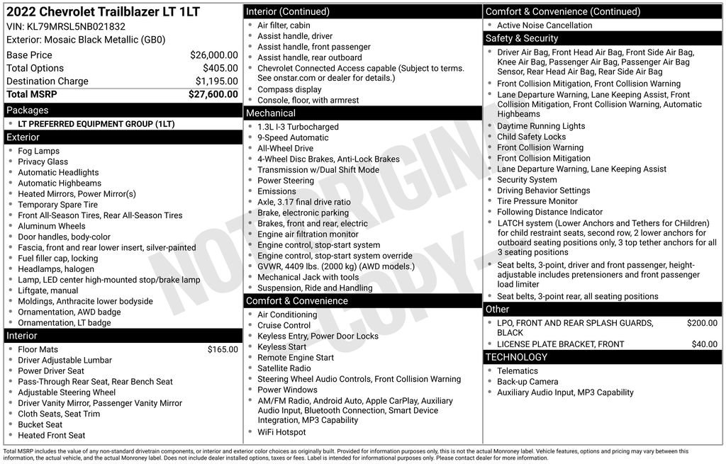 Used 2022 Chevrolet TrailBlazer LT AWD/4WD image 42