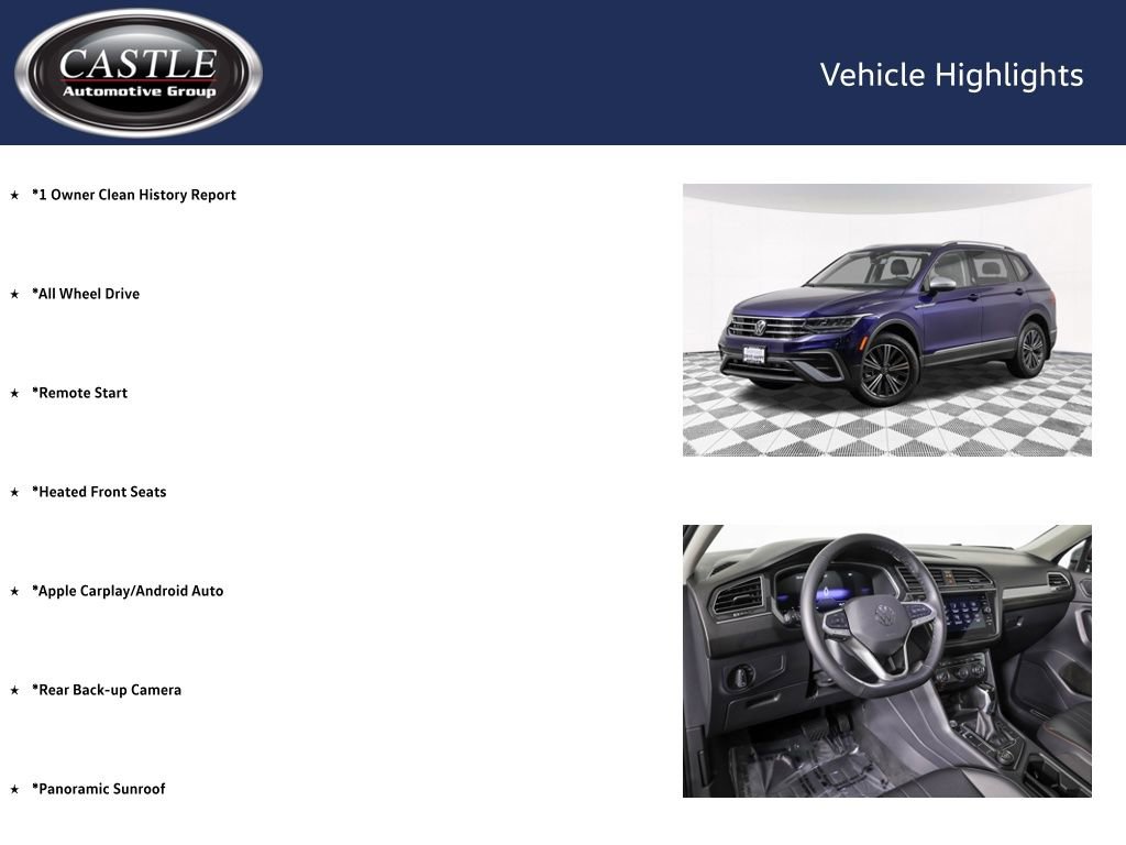Used 2024 Volkswagen Tiguan Wolfsburg Edition w/ Panoramic Sunroof Package AWD/4WD image 4