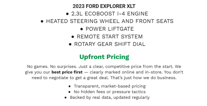 Certified 2023 Ford Explorer XLT w/ Equipment Group 202A AWD/4WD image 2