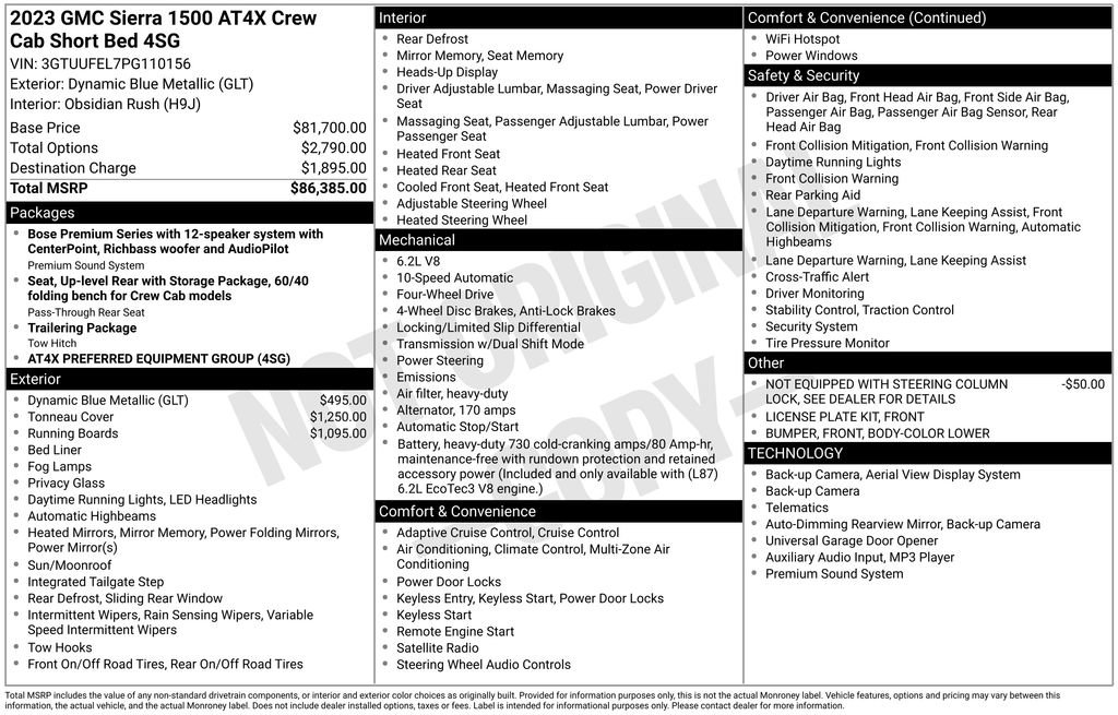 Used 2023 GMC Sierra 1500 AT4X image 9