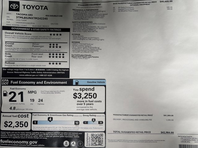 New 2026 Toyota Tacoma SR5 AWD/4WD image 24