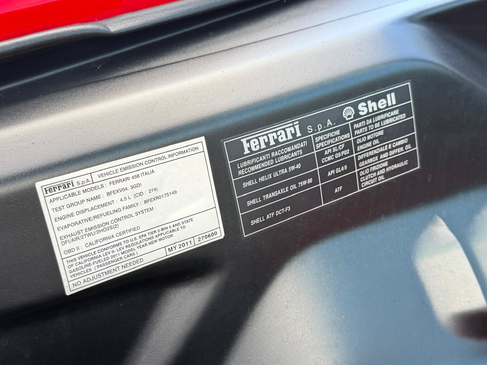 Used 2011 Ferrari 458 Italia Coupe RWD image 65