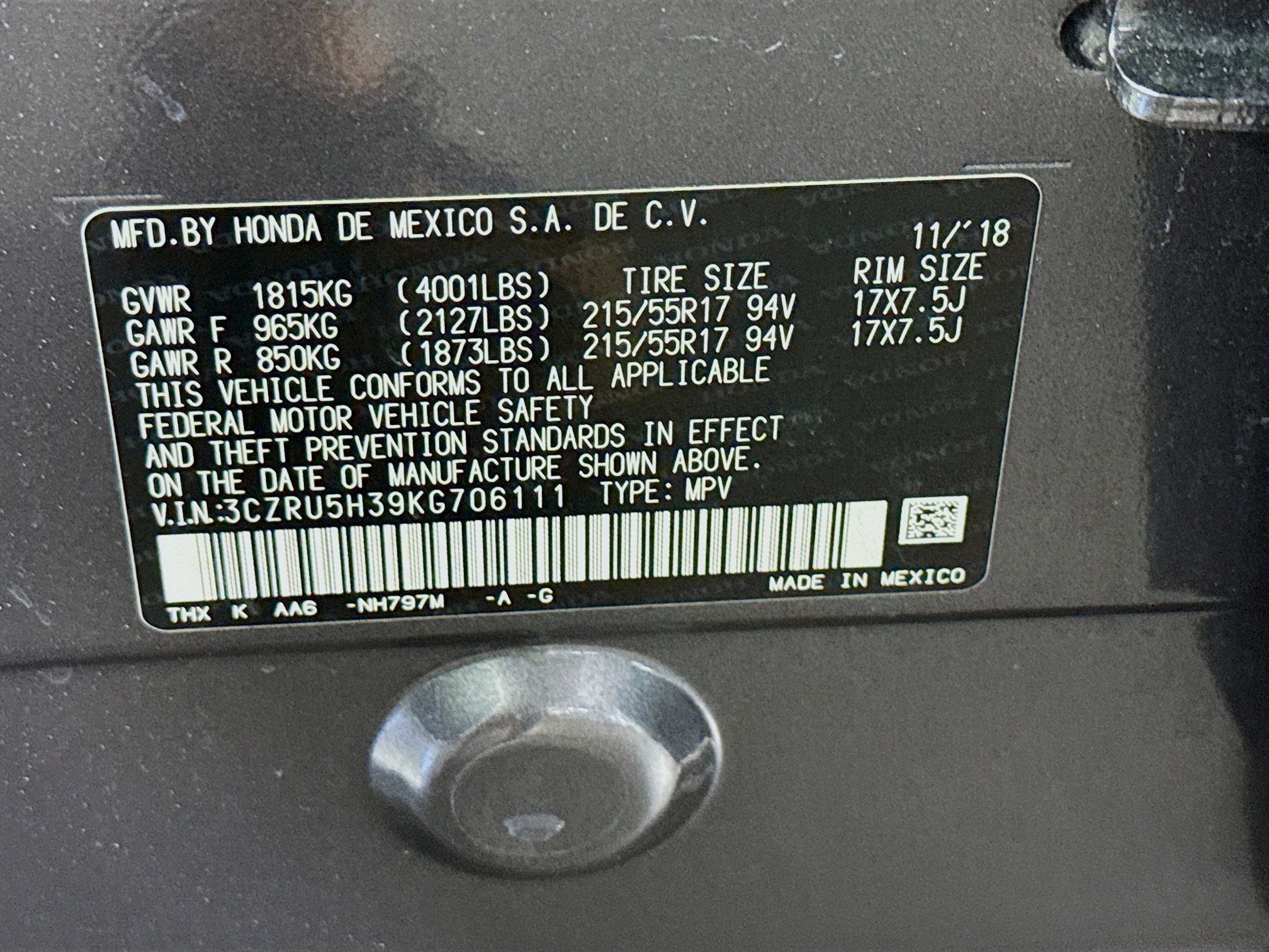 Used 2019 Honda HR-V LX image 39