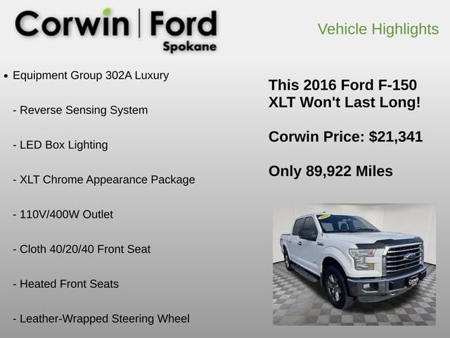 Used 2016 Ford F150 XLT w/ Equipment Group 302A Luxury image 12