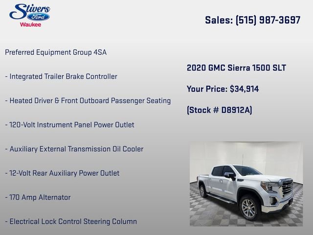 Used 2020 GMC Sierra 1500 SLT w/ SLT Premium Package AWD/4WD image 22