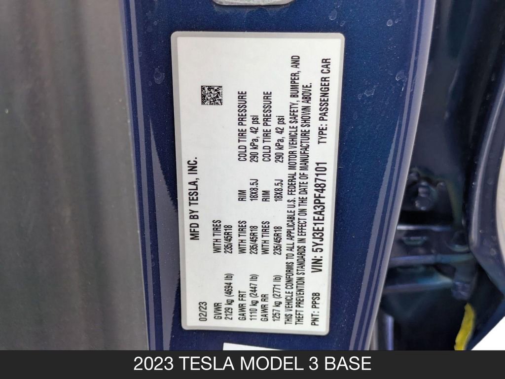 Used 2023 Tesla Model 3 Standard Range RWD image 27