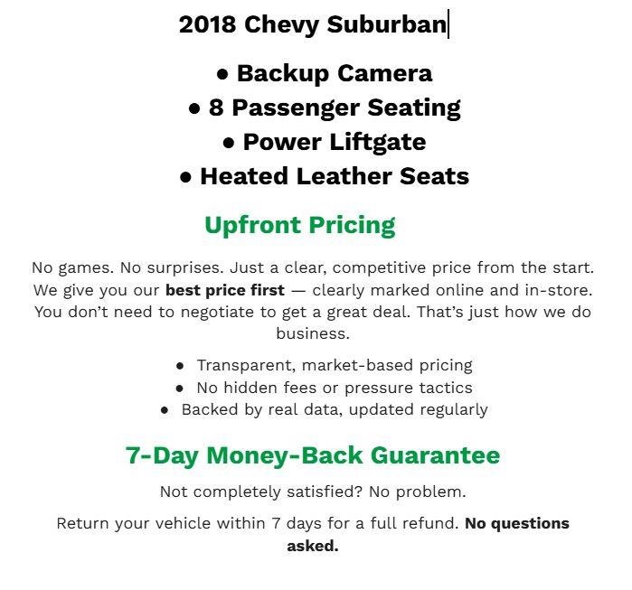 Used 2018 Chevrolet Suburban LT AWD/4WD image 2
