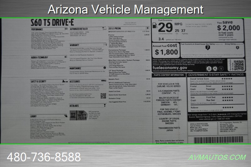 Used 2015 Volvo S60 T5 Premier FWD image 38