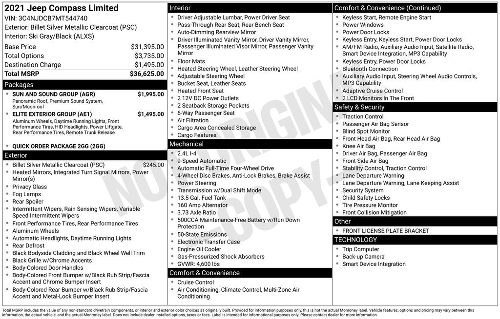 Used 2021 Jeep Compass Limited w/ Sun and Sound Group AWD/4WD video 3
