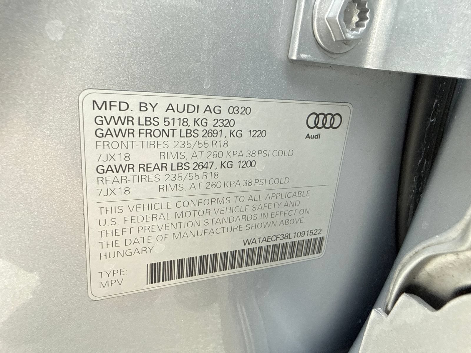 Used 2020 Audi Q3 2.0T Premium w/ Convenience Package AWD/4WD image 52